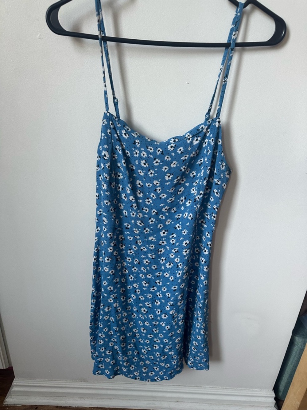 Cotton On Blue Floral Slip Dress with White Daisies
